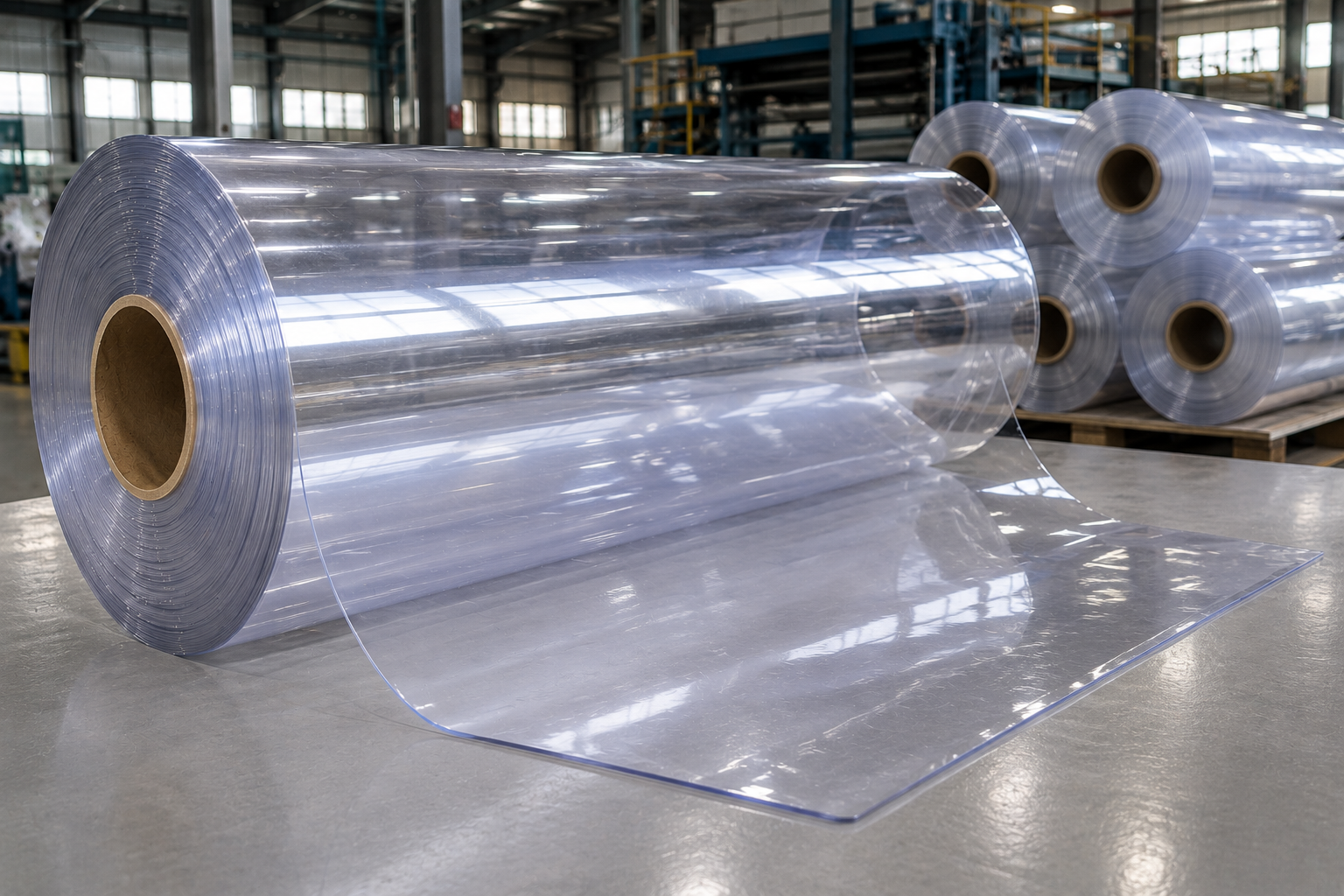 Customized transparent flexible PVC sheet roll