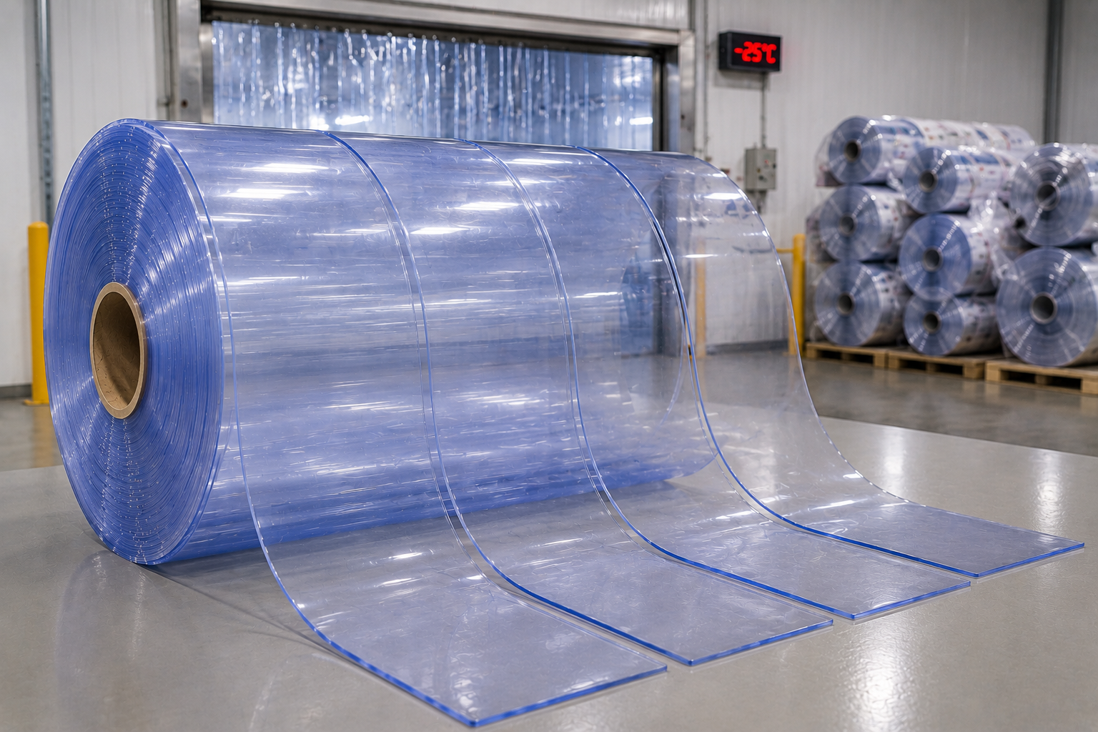 Polar PVC strip curtain for low temperature applications