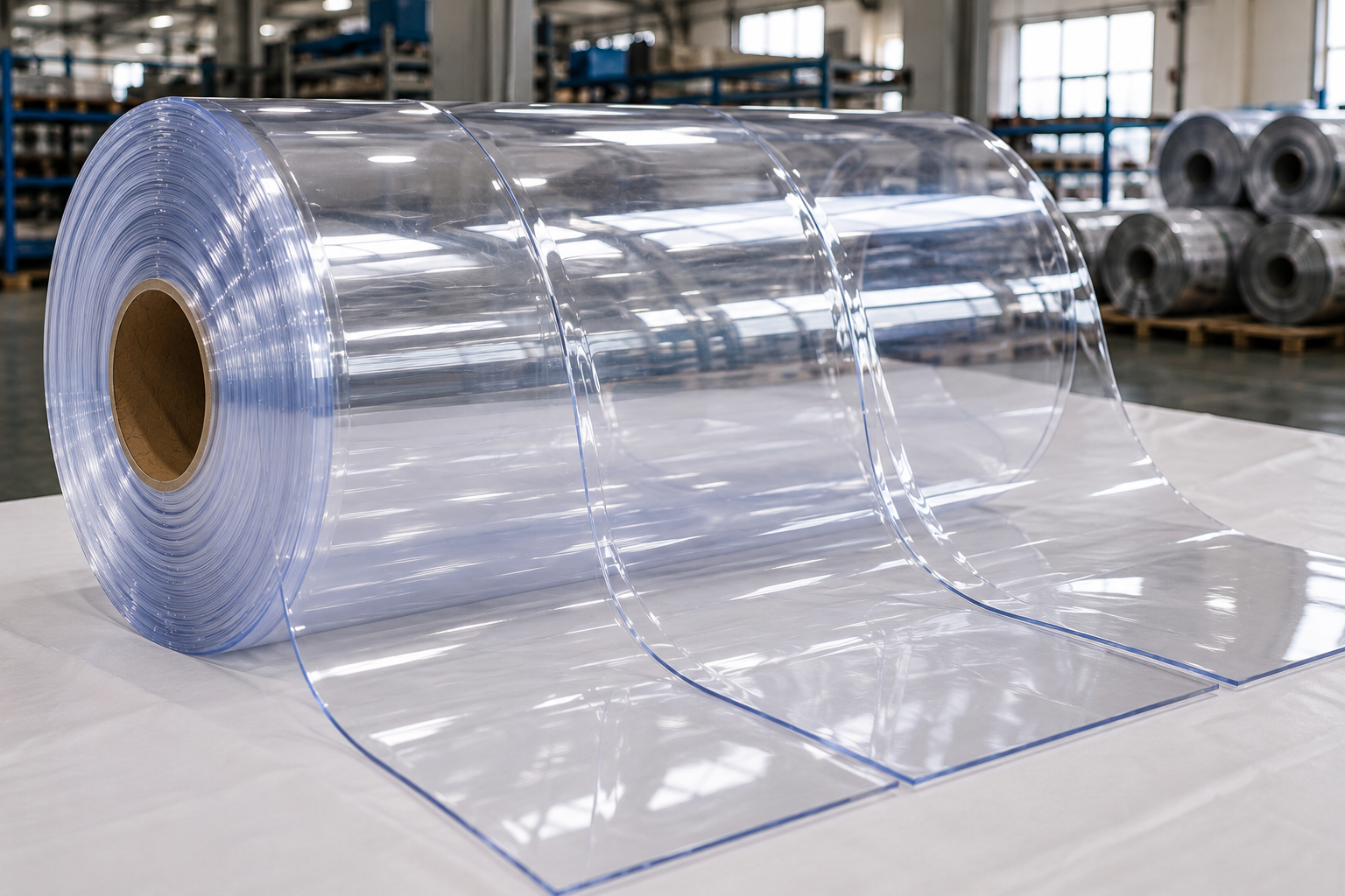 Super clear flexible PVC sheet roll