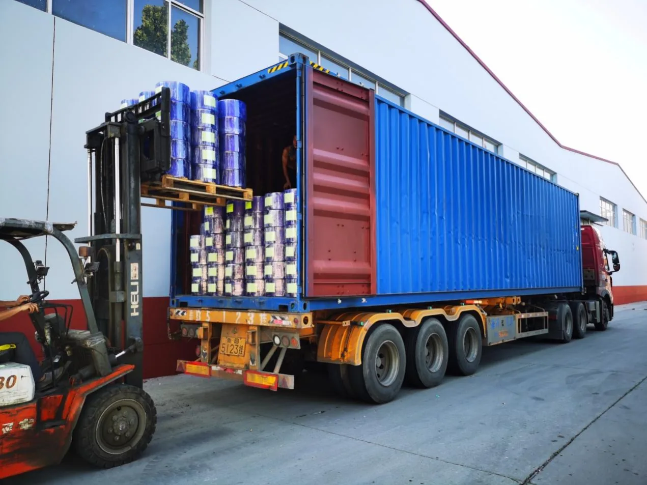 Xukang flexible PVC products export container loading